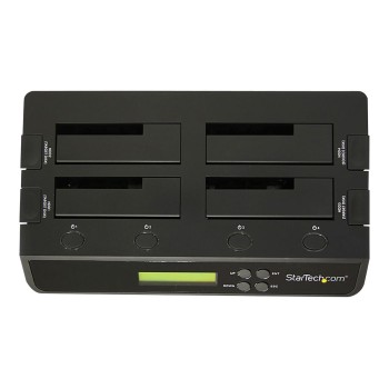 StarTech.com 4 Bay Festplatten Kopierstation USB 3.0 / eSATA auf SATA - HDD 1:3 Duplikator - Standalone Festplattenkloner - Fest