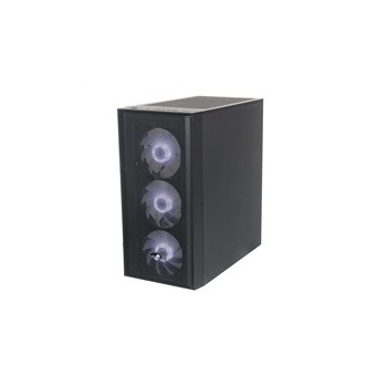 EUROCASE case MC G Trinity, 2xUSB2.0, 1xUSB3.0, audio, bez zdroje, průhledná bočnice, černá