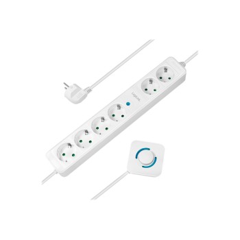 LogiLink Steckdosenleiste - Wechselstrom 230 V - 3500 Watt - Ausgangsanschlüsse: 6 (6 x Leistungs-CEE 7/3)