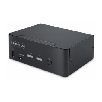 StarTech.com 2-Port Dual-Monitor DisplayPort KVM Switch, 8K 60Hz / 4K 144Hz, DP 1.4, 2x USB 10Gbps Ports, 4x USB HID Ports, Hotk