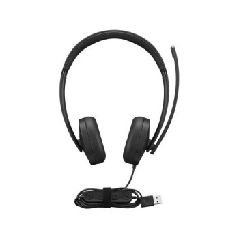 Lenovo Headphones/Headset Wired Head-Band Calls/Music Usb Type-A Black