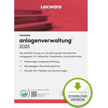 Lexware anlagenverwaltung 2025 "unbegrenzte Laufzeit" Download Księgowość