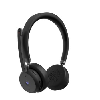 Lenovo Wireless VoIP Headset Zestaw słuchawkowy Bezprzewodowy Opaska na głowę Biuro centrum telefoniczne Bluetooth Czarny