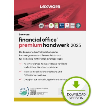 Lexware financial office premium handwerk 2025 "unbegrenzte Laufzeit" Download Księgowość