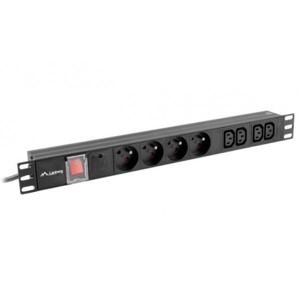 Listwa zasilająca Rack PDU 1U 16A 4X 230V PL 4X IEC C13 2m czarna Listwa zasilająca Rack PDU 1U 16A 4X 230V PL 4X IEC C13 2m czarna