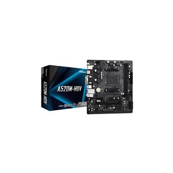 ASRock MB Sc AM4 A520M-HDV, AMD A520M, 2xDDR4, HDMI, DVI