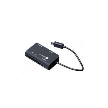 CONNECT IT Čtečka paměťových karet + USB hub pro Samsung, micro USB, černá