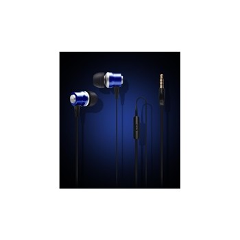 CONNECT IT Alu Sonics sluchátka do uší EP-224-BL s mikrofonem, modrá