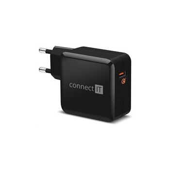 CONNECT IT QUICK CHARGE 3.0 nabíjecí adaptér 1x USB (3A), QC 3.0, černý
