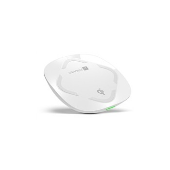 CONNECT IT Qi CERTIFIED Wireless Fast Charge bezdrátová nabíječka, 10 W, bílá