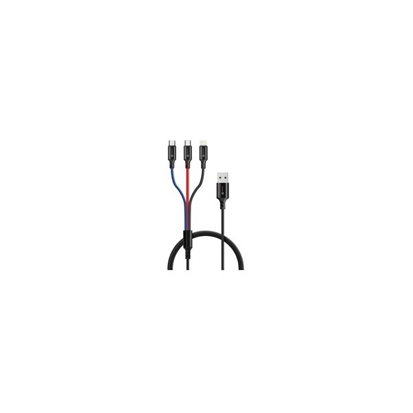 CONNECT IT Wirez 3in1 USB-C & Micro USB & Lightning, 1,2 m CONNECT IT Wirez 3in1 USB-C & Micro USB & Lightning, 1,2 m