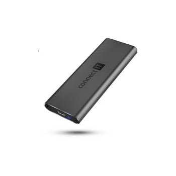 CONNECT IT AluSafe externí box pro SSD disky M.2 NVMe, 10 Gbps, USB-C, Antracitová