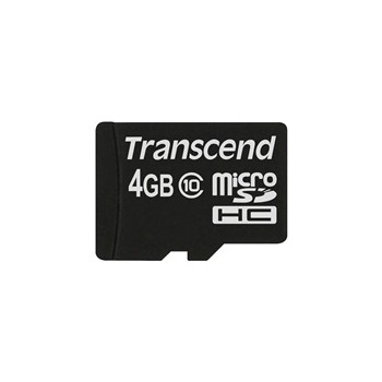 TRANSCEND MicroSDHC karta 4GB Class 10, bez adaptéru