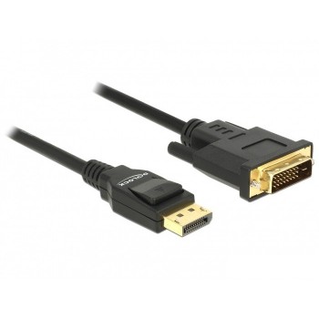 Kabel DisplayPort v1.2A - DVI-D (24+1) M/M 2M czarny