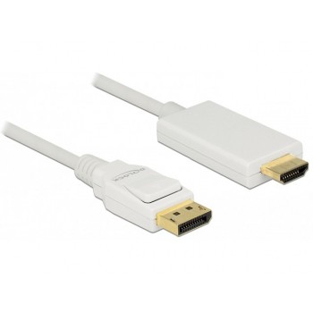 Kabel DisplayPort v1.2A - HDMI M/M 4K 2M biały Premium