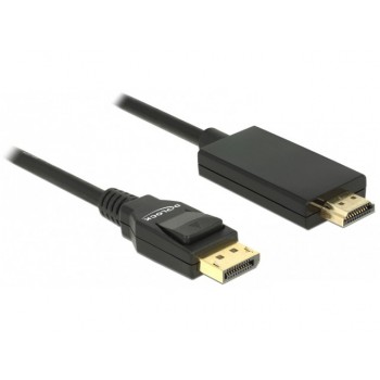 Kabel DisplayPort v1.2A - HDMI M/M 4K 1M czarny Premium