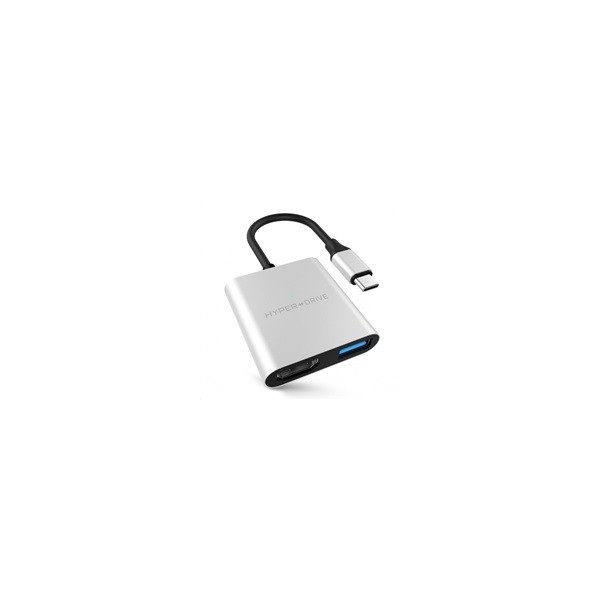 HyperDrive 3-in-1 USB-C Hub with 4K HDMI Output - Stříbrný HyperDrive 3-in-1 USB-C Hub with 4K HDMI Output - Stříbrný