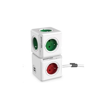 Allocacoc PowerCube Extended USB Red (1,5m)