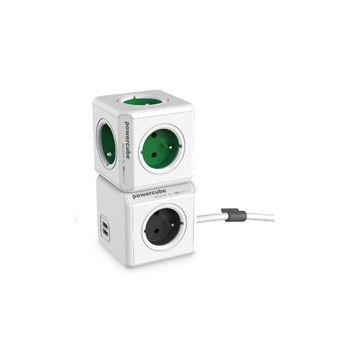 Allocacoc PowerCube Extended USB white/grey (3m)