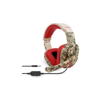 iPega herní stereo sluchátka s mikrofonem PG-R005, 3,5 mm jack, červená