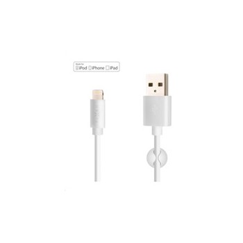 Fixed datový a nabíjecí kabel, USB-A - Lightning (MFI), 20 W, délka 1 m, bílá
