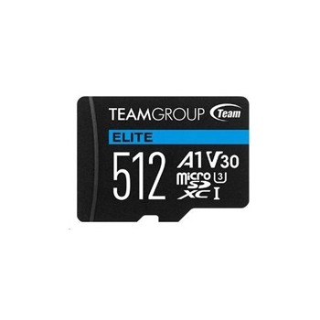 TEAM MicroSDXC karta 512GB ELITE A1 V30 UHS-I U3 (100/50 MB/s) + SD adapter