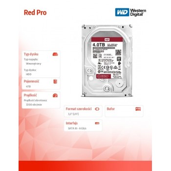 HDD Red Pro 4TB 3,5'' 256MB SATAIII/7200rpm