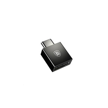 Baseus Exquisite adaptér USB-C samec na USB samice 2,4A, černá