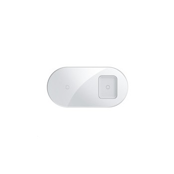Baseus Simple 2v1 bezdrátová nabíječka 18W pro telefon a sluchátka bílá