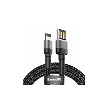 Baseus Cafule (Special Edition) nabíjecí / datový kabel USB na Lightning 2,4A 2m, šedá-černá