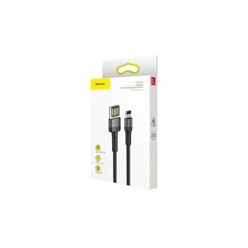 Baseus Cafule (Special Edition) nabíjecí / datový kabel USB na Lightning 2,4A 2m, šedá-černá