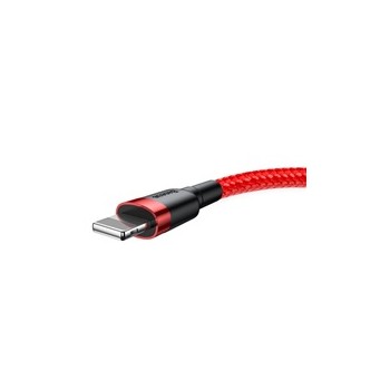 Baseus Cafule nabíjecí / datový kabel USB na Lightning 2,4A 0,5m, červená-červená