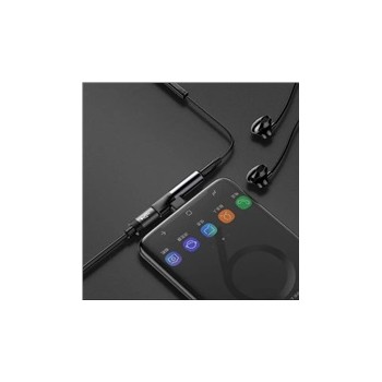 Baseus audio rozbočovač L41 s koncovkami USB-C samec / USB-C samice /3,5mm Jack samice, černá