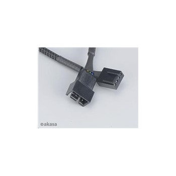 AKASA prodlužovací kabel k PWM ventilátoru, 30cm (4pin pro PWM, 3pin ventilátory)