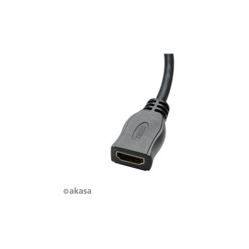 AKASA kabel redukce HDMI mini na HDMI female, full HD, 25cm