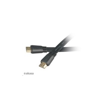 AKASA kabel Proslim HDMI, podpora Ethernet, 2K a 4K rozlišení, pozlacené konektory, 2m