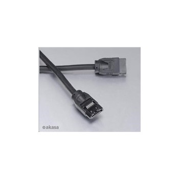 AKASA kabel SATA3 datový kabel k HDD,SSD a optickým mechanikám, černý, 1m