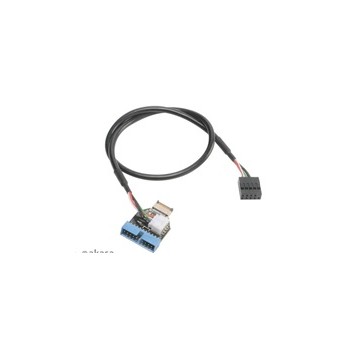 AKASA adaptér MB interní, USB 3.1 interní konektor na USB 3.1 Gen1 19-pin kabel, 40 cm