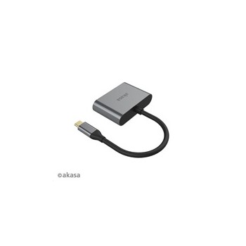 AKASA adaptér USB-C 2-in-1 (single or dual display output, HDMI & VGA)