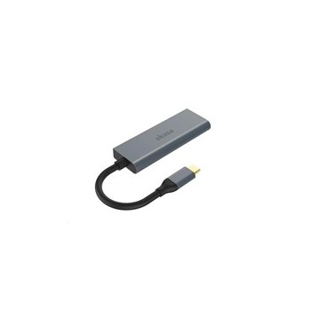 AKASA adaptér 4-In-1 USB Type-C na HDMI 4K@30Hz, USB Type-C a USB-A