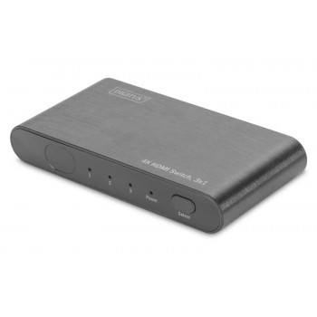 Przełącznik/Switch HDMI 3-portowy, 4K 60Hz UHD 3D HDR, HDCP 2.2, audio