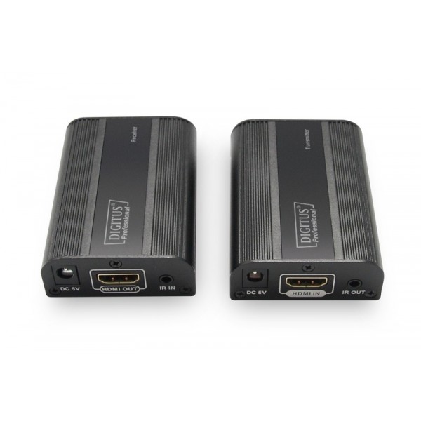 Przedłużacz/Extender HDMI do 30m/60m po skrętce Cat.6/7, 4K2K 60Hz UHD, HDCP 2.2, IR, audio (zestaw) Przedłużacz/Extender HDMI do 30m/60m po skrętce Cat.6/7, 4K2K 60Hz UHD, HDCP 2.2, IR, audio (zestaw)