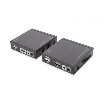 Przedłużacz/Extender KVM HDMI HDBaseT do 70m po Cat.5e/6 4K 30Hz UHD, HDCP 1.4, IR, audio (zestaw)