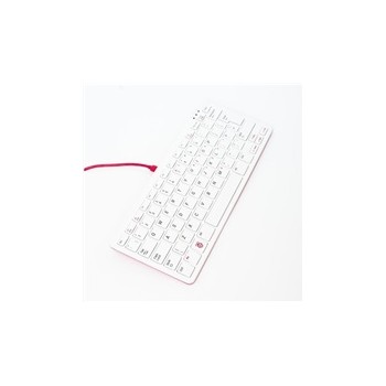 Raspberry Pi klávesnice, UK, USB, malinová/bílá