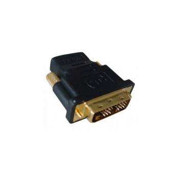 Adapter HDMI(F) - DVI(M) pozłacane końcówki