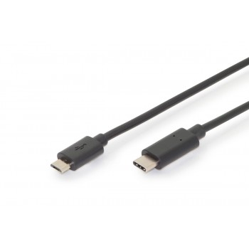 Kabel połączeniowy USB 2.0 HighSpeed Typ USB C/microUSB B M/M 3m Czarny