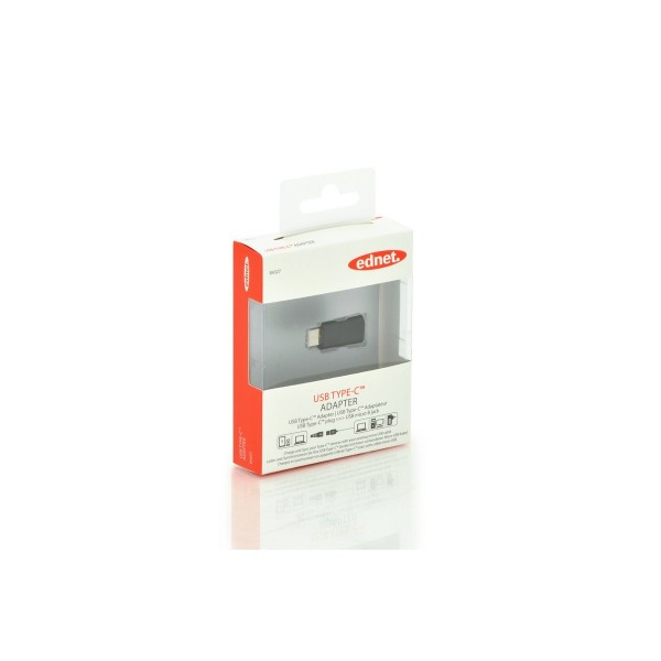 Adapter USB 2.0 HighSpeed Typ USB C/microUSB B M/Ż Czarny Adapter USB 2.0 HighSpeed Typ USB C/microUSB B M/Ż Czarny