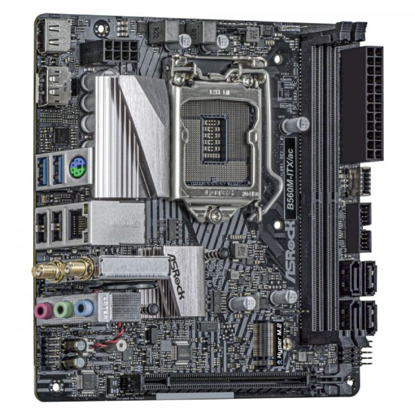 ASRock Mainboard B560M-ITX/ac - Mini-ITX - Socket LGA1200 - Intel B560 ASRock Mainboard B560M-ITX/ac - Mini-ITX - Socket LGA1200 - Intel B560