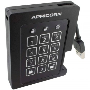 Apricorn SSD Aegis Padlock - 4 TB - 2.5" - USB 3.0 - Schwarz