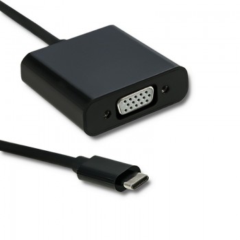 Adapter USB typ C męski VGA żeński 1080P 23cm